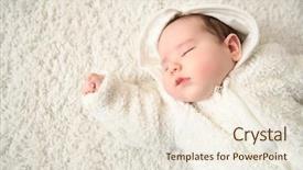  Presentation with portrait of a sleeping sloth - Slides consisting of sleeping baby happiness parenthood good background and a sky blue colored foreground