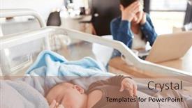  Presentation with sleeping baby - Slide deck enhanced with sleeping-baby-in-cot background and a coral colored foreground