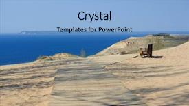  Presentation with bear mountian - Audience pleasing presentation design consisting of sleeping bear dunes national lakeshore backdrop and a light blue colored foreground