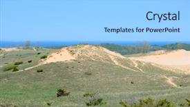  Presentation with bear mountian - Presentation theme having sleeping bear dunes national lakeshore background and a light gray colored foreground