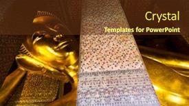  Presentation with buddha - Beautiful presentation featuring royal palace in innsbruck austria - architecture and travel background backdrop and a light gray colored foreground