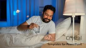  Presentation with health - Audience pleasing theme consisting of sleeping-health-and-people-concept backdrop and a coral colored foreground