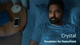  Presentation with insomnia - Slides featuring sleeping-insomnia-and-people-concept background and a ocean colored foreground