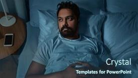  Presentation with sleeping - Cool new PPT theme with sleeping-insomnia-and-people-concept backdrop and a ocean colored foreground