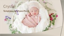  Presentation with sleeping baby - Audience pleasing presentation consisting of sleeping-newborn-baby-girl-wrapped backdrop and a lemonade colored foreground