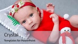  Presentation with christmas baby jesus sleeping - Amazing PPT theme having sleeping on a new year backdrop and a light blue colored foreground