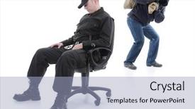  Presentation with security - Amazing slide set having sleeping on armchair being unaware backdrop and a light blue colored foreground