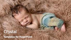  Presentation with coverlet - Colorful PPT theme enhanced with sleeping on the light brown backdrop and a coral colored foreground