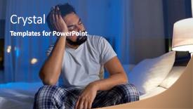  Presentation with insomnia - PPT layouts having sleeping-problem-bedtime-and-insomnia background and a ocean colored foreground