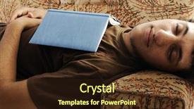  Presentation with student housing - Cool new PPT theme with sleeping student backdrop and a wine colored foreground