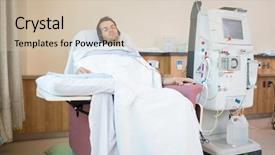  Presentation with dialysis - PPT theme consisting of sleeping while listening to music background and a soft green colored foreground