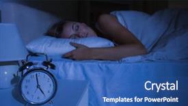  Presentation with focus - Audience pleasing presentation theme consisting of rest sleep - focus on the alarm clock backdrop and a ocean colored foreground