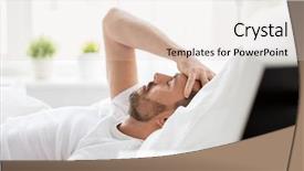  Presentation with rest - Slides with sleepless - people bedtime and rest concept background and a lemonade colored foreground