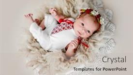  Presentation with newborn - Slides featuring sleepless-newborn-in-embroidered-suit background and a soft green colored foreground