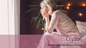  Presentation with divorce - Presentation theme enhanced with sleepless-night-sad-40s-woman background and a  colored foreground