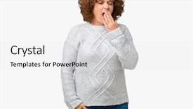  Presentation with middle ages - Beautiful PPT theme featuring sleepy - beautiful middle ager senior woman backdrop and a  colored foreground