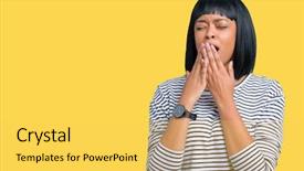  Presentation with knitting african american - Amazing presentation having sleepy - beautiful young african american woman backdrop and a yellow colored foreground