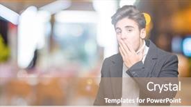  Presentation with winter - Colorful slide set enhanced with sleepy - young elegant man wearing winter backdrop and a  colored foreground