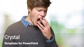  Presentation with elegant - Slide set with sleepy - young handsome elegant man background and a  colored foreground