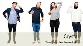  Presentation with isolated paw prints over white - Colorful PPT theme enhanced with back tired and relaxed sleepy backdrop and a light blue colored foreground