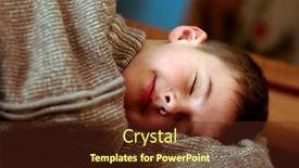  Presentation with falls - Amazing slide deck having sleepy-boy-tired-falls-asleep backdrop and a tawny brown colored foreground