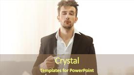  Presentation with coffee cup - Presentation theme consisting of sleepy guy holding a cup background and a coral colored foreground