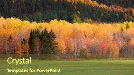  Presentation with fall mountains - Amazing presentation theme having sleepy hollow - fall foliage in quebec mountains backdrop and a tawny brown colored foreground
