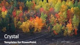  Presentation with fall mountains - PPT theme consisting of sleepy hollow - fall foliage in quebec mountains background and a dark gray colored foreground