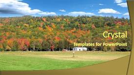  Presentation with rural - Presentation theme having sleepy hollow - scenic autumn landscape in rural background and a tawny brown colored foreground