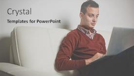  Presentation with done - Slide deck enhanced with sleepy-young-man-sitting background and a light gray colored foreground