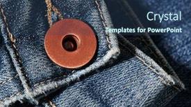  Presentation with blue design - Cool new slide deck with sleeve-and-a-brass-button backdrop and a ocean colored foreground