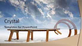  Presentation with rustic old wood texture - Theme having sleigh ride - old wooden sledge background and a light blue colored foreground