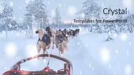  Presentation with landscape juridic - Cool new slides with sleigh ride - riding husky sledge in lapland backdrop and a light blue colored foreground