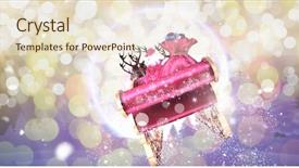  Presentation with santa sleigh - Slides featuring  background and a  colored foreground