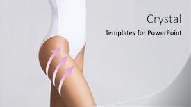  Presentation with health diet - Presentation design consisting of slender-and-young-girl background and a light gray colored foreground