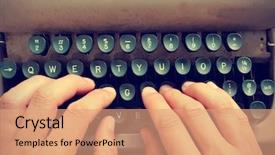  Presentation with old man - Cool new presentation with sleuth - closeup of the hands backdrop and a coral colored foreground