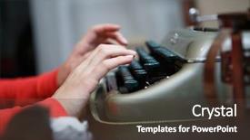  Presentation with hands of anonymous hackers typing - Beautiful slide deck featuring sleuth - closeup of the hands backdrop and a  colored foreground