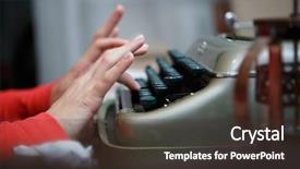  Presentation with old man - Amazing slide set having sleuth - closeup of the hands backdrop and a tawny brown colored foreground