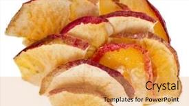  Presentation with dried food - Presentation design consisting of grey marble column details on background and a coral colored foreground