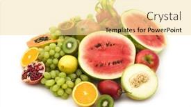  Presentation with fruits - Audience pleasing PPT layouts consisting of slice-fruits-on-white-background backdrop and a blonde colored foreground