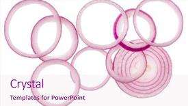  Presentation with red onion - Amazing presentation design having slice in air without shadow backdrop and a lemonade colored foreground