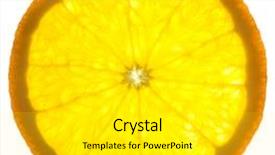  Presentation with orange slice - Slide deck consisting of slice of an orange isolated background and a white colored foreground