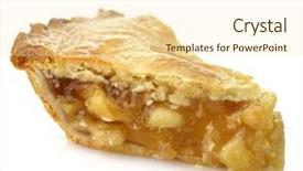  Presentation with homemade pastry apple pie pies - Slide deck enhanced with slice of apple pie background and a cream colored foreground