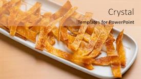  Presentation with dry fish - PPT layouts enhanced with slice-of-baked-dry-fish background and a coral colored foreground