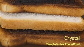  Presentation with burnt - Cool new PPT theme with bread between two burnt toast backdrop and a tawny brown colored foreground
