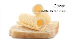  Presentation with butter - Colorful slide deck enhanced with slice of bread with butter backdrop and a white colored foreground