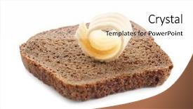  Presentation with pandemic bread - Slides having slice of bread with butter background and a white colored foreground