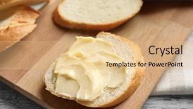  Presentation with butter - Audience pleasing slides consisting of slice of bread with butter backdrop and a coral colored foreground