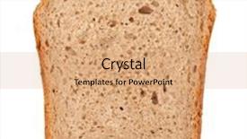  Presentation with bread - PPT theme consisting of slice of brown bread isolated on white background background and a coral colored foreground