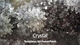  Presentation with crystal - Audience pleasing presentation theme consisting of slice of calcite crystal backdrop and a dark gray colored foreground